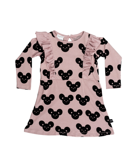 Hux Baby Mouse L/s Frill Dress