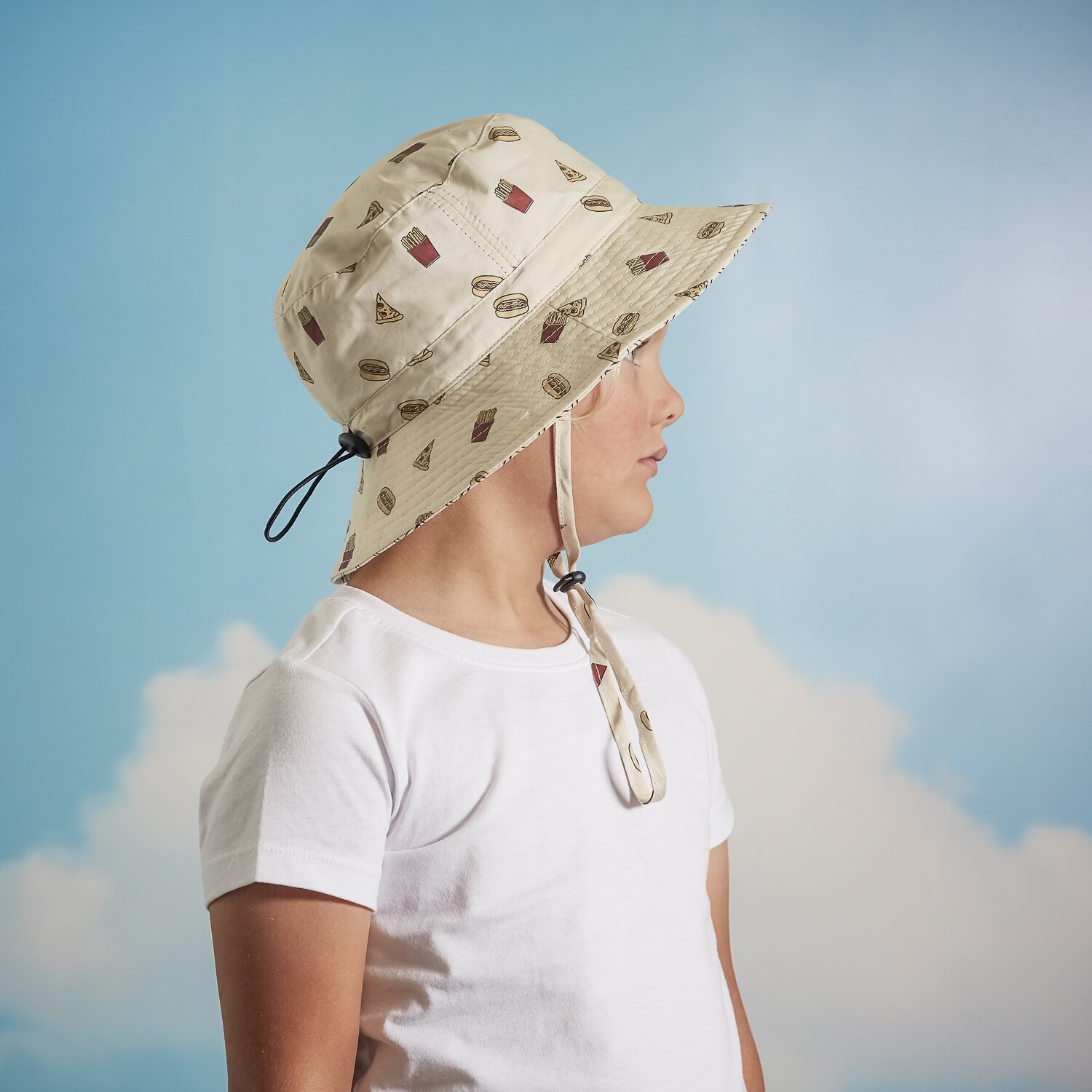 Acorn Fast Food Bucket Hat CLOTHING HATS Sunhats Kids Clothing NZ Shop Online Kid Republic S19 20 ACORN