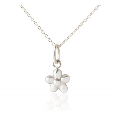 Flickering Flower Pendant & Necklace - Silver