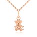 I (heart) Teddy Bear Pendant & Necklace - Rose Gold