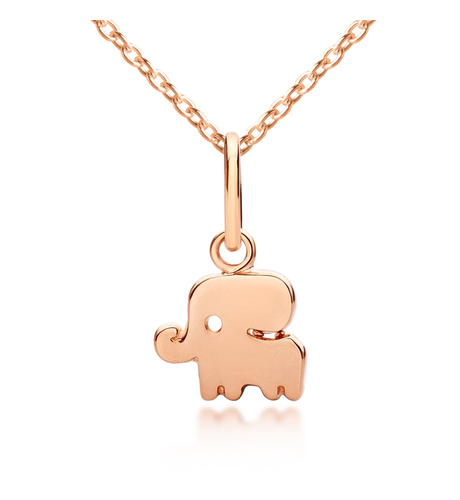 Good Luck Elephant Pendant & Necklace - Rose Gold