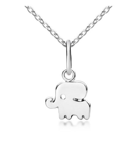 Good Luck Elephant Pendant & Necklace - Silver