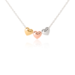 Three Puffs Hearts Childs Necklace