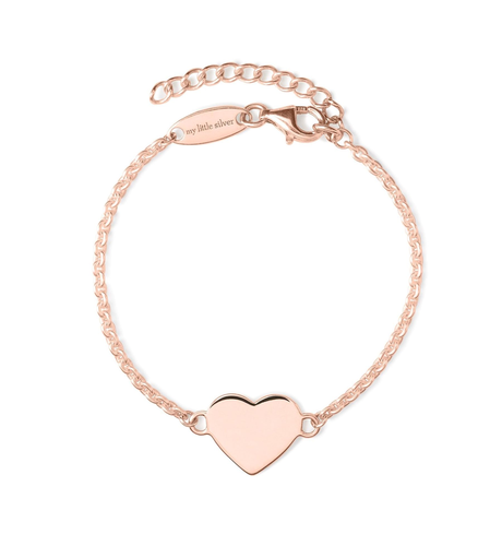 Glossy Heart Bracelet - Rose Gold