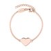 Glossy Heart Bracelet - Rose Gold