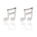 Musical Note Earrings - Silver