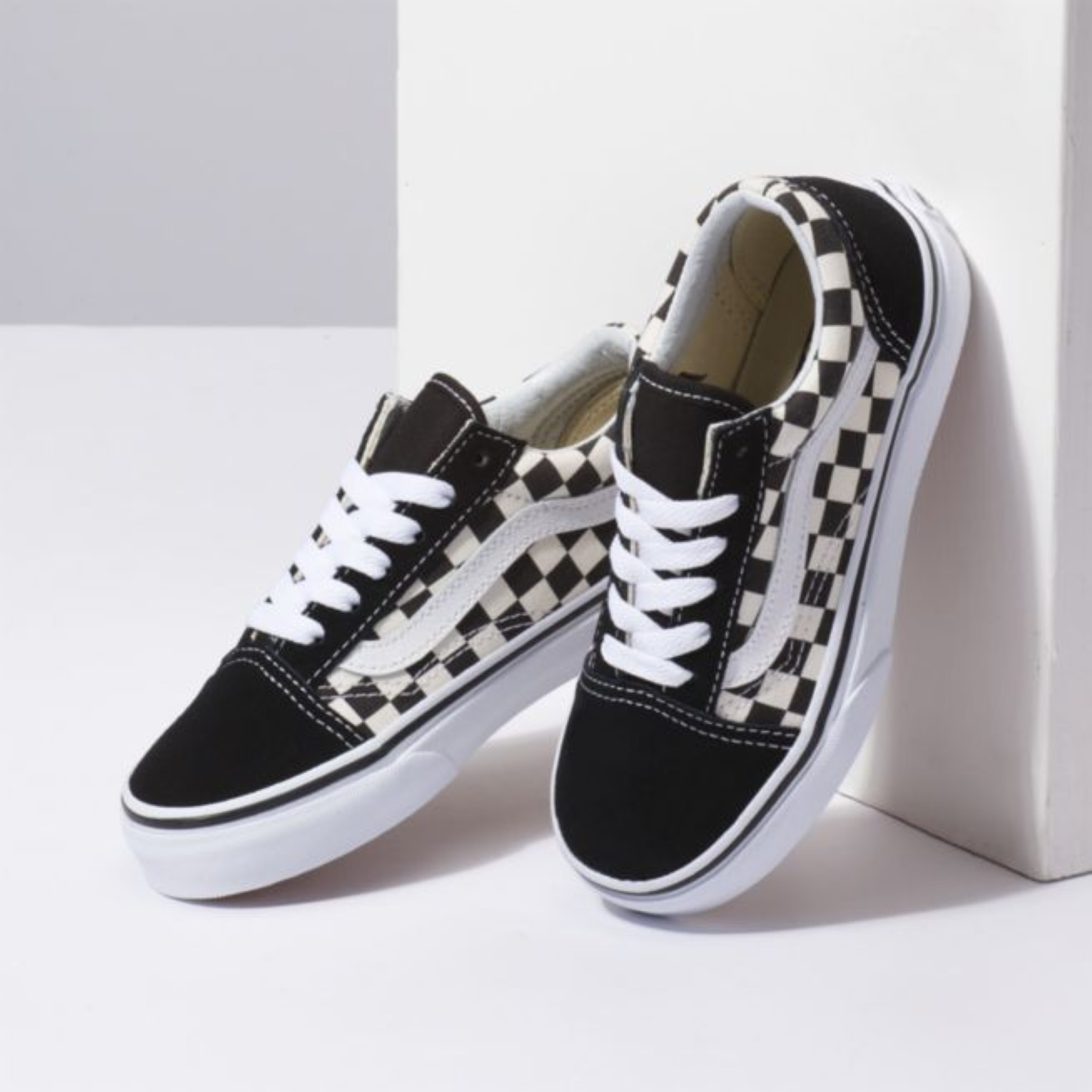 vans primary check old skool platform