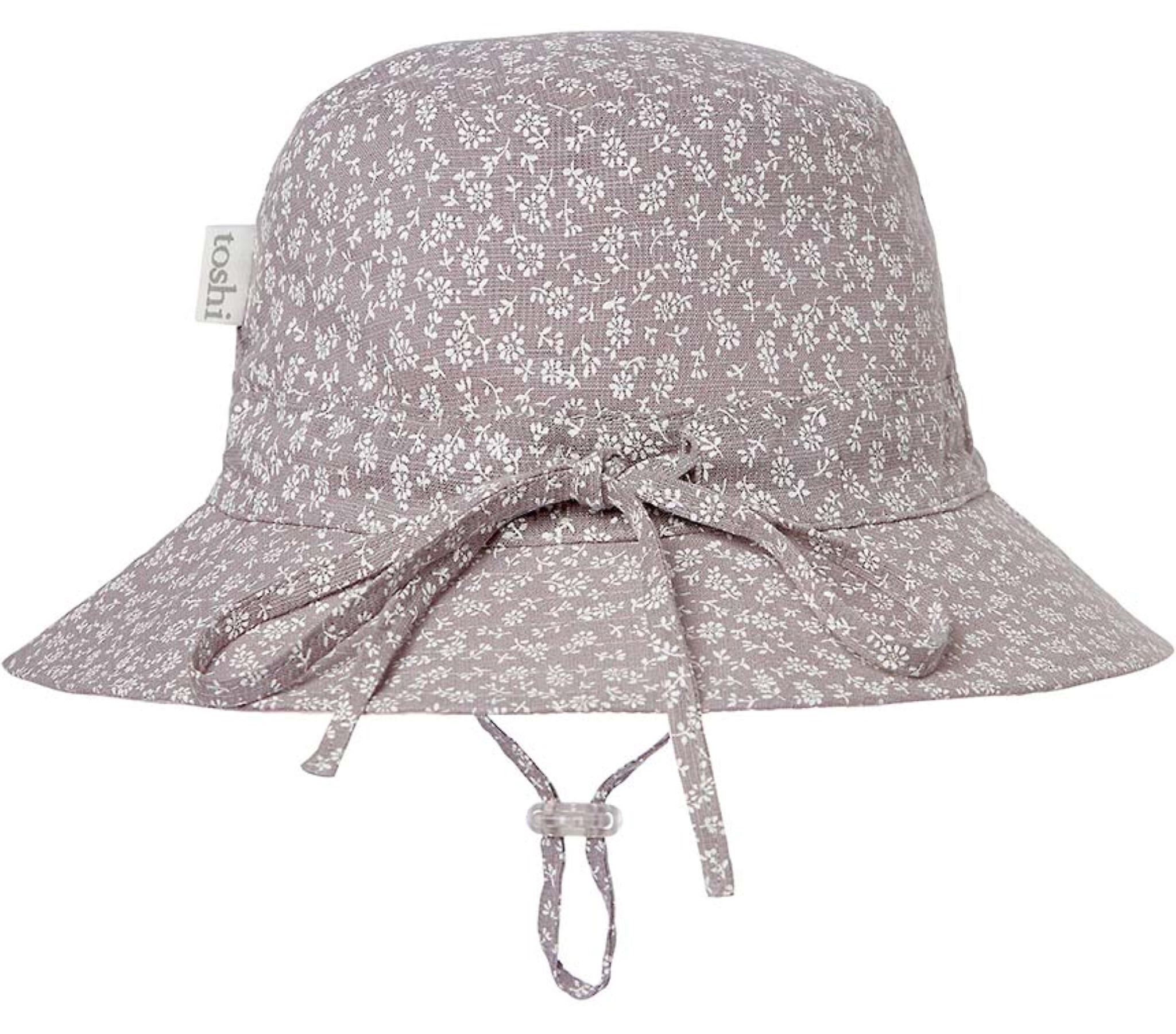 Toshi Sunhat Mae Silver CLOTHINGHATSSummer Hats Kids Clothing