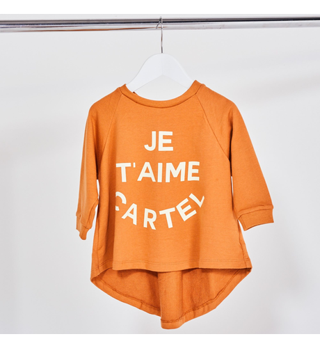 Cartel & Willow Kids Je Taime Sweater - Rust/Off White