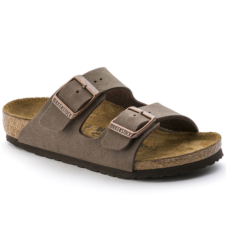 Birkenstock Kids Arizona Birkibuc Mocha (Narrow Fit)