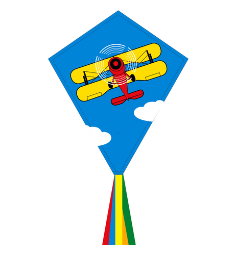 Eddy 70cm Diamond Kite - Biplane