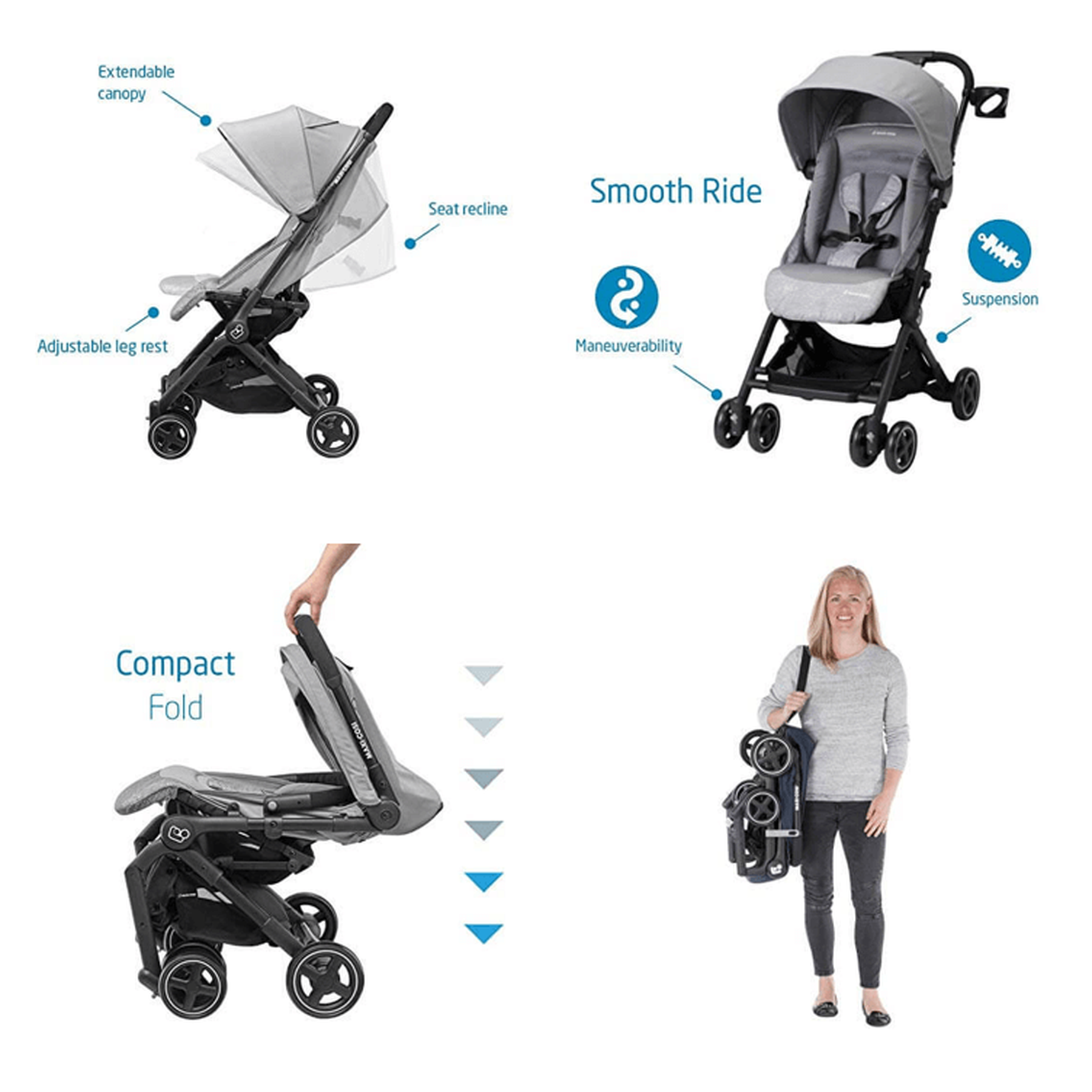 Maxi-Cosi Lara2 Lightweight Compact Travel Stroller Pushchair