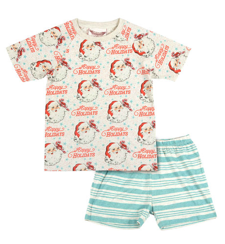 Paper Wings Raglan Pyjama Set - Happy Holidays