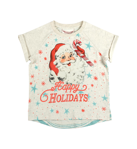 Paper Wings Cuff Raglan T-shirt - Happy Holidays