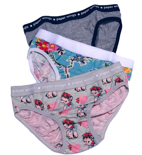 Paper Wings Upcycled Girls Brief Pack - 3Pk