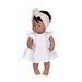 Burrow & Be White Flutter Dress for 38cm Doll