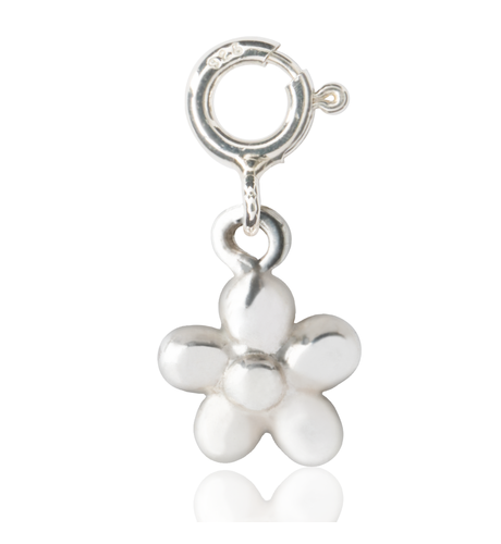 Flickering Flower Charm - Silver