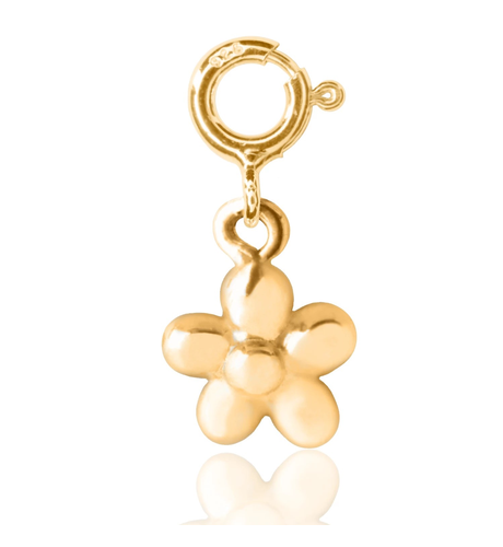 Flickering Flower Charm - Yellow Gold