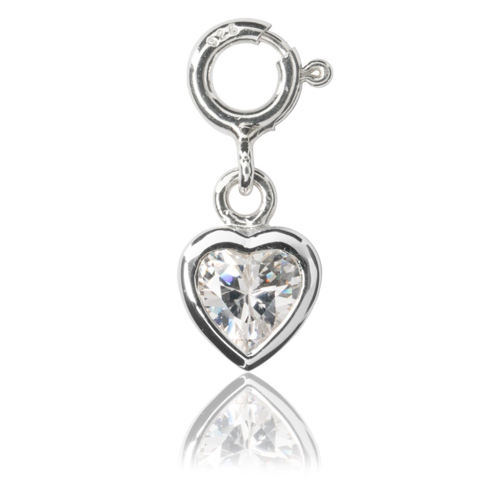 Sparkle Heart Charm - Silver - CLOTHING-ACCESSORIES-JEWELLERY : Kids ...