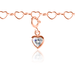 Sparkle Heart Charm - Rose Gold