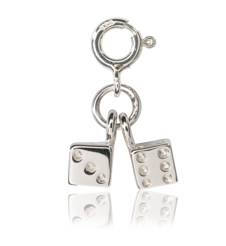 Twinning Dice Charm - Silver