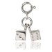 Twinning Dice Charm - Silver