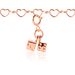 Twinning Dice Charm - Rose Gold