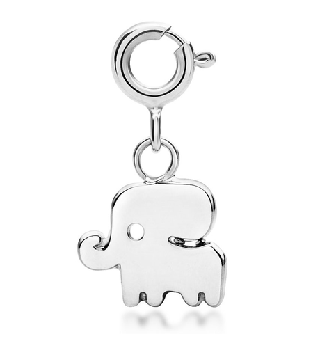 Little Good Luck Elephant Charm - Silver