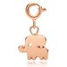 Little Good Luck Elephant Charm - Rose Gold