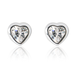 Sparkle Heart Earrings - Silver