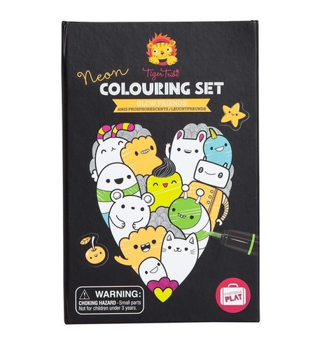 Tiger Tribe Neon Colouring Set - Glow Friends