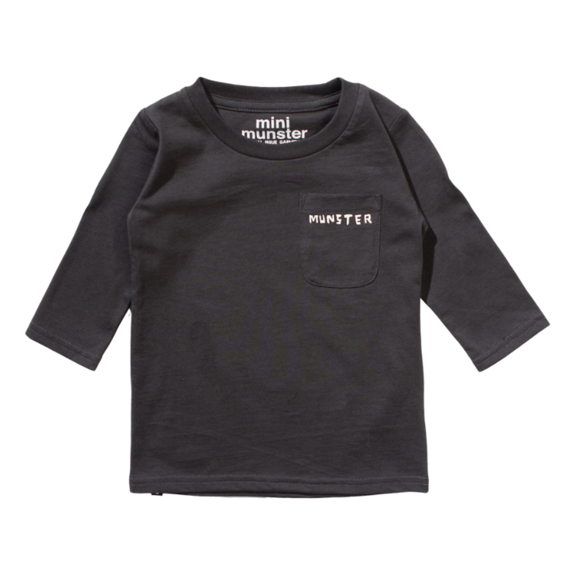 Mini Munster Original Ls Tee Soft Blk CLOTHINGBABYBaby Tops Kid Republic W20 MUNSTER D1