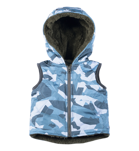 Paper Wings Padded Vest - Blue Camo