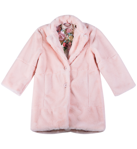 Paper Wings Fur Coat - Rose Unicorn Pink