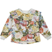 Paper Wings Frilled Sweater - Winter Roses
