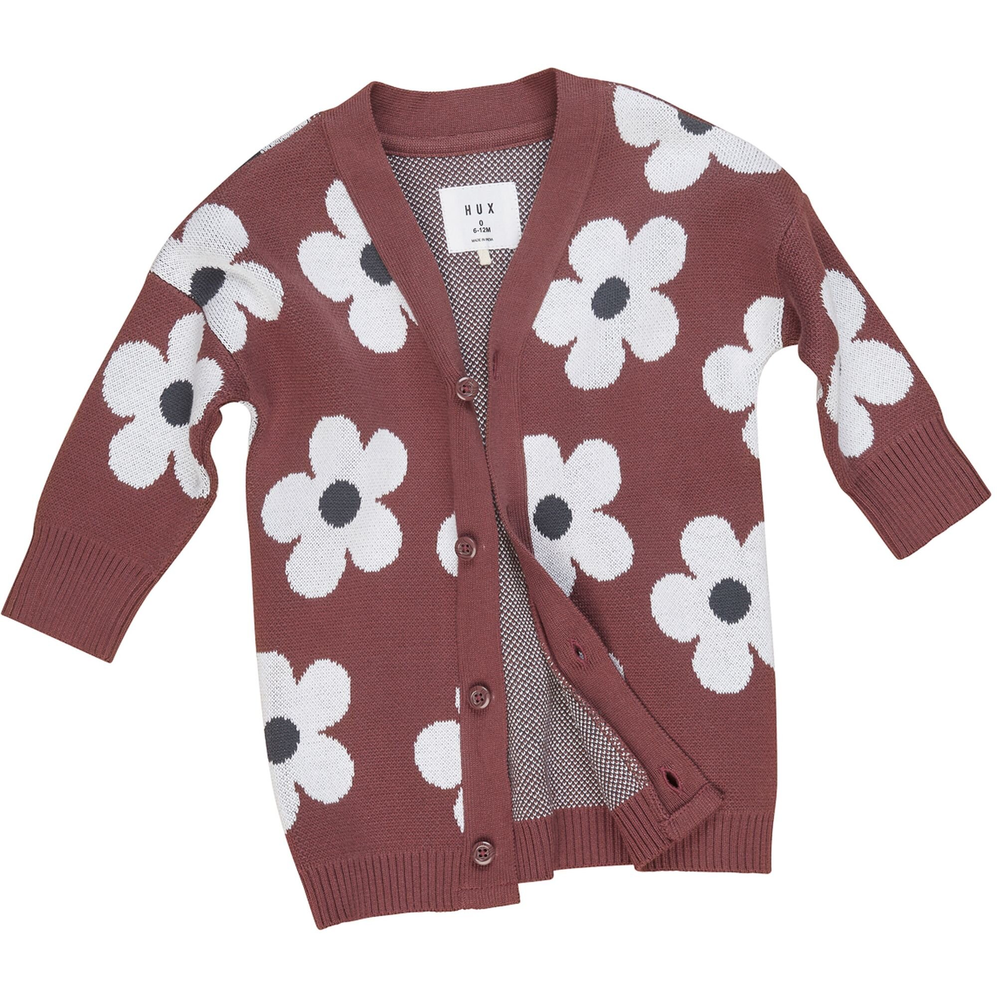 Huxbaby Floral Knit Cardi SHOP BY BRAND-Huxbaby Kids Clothing