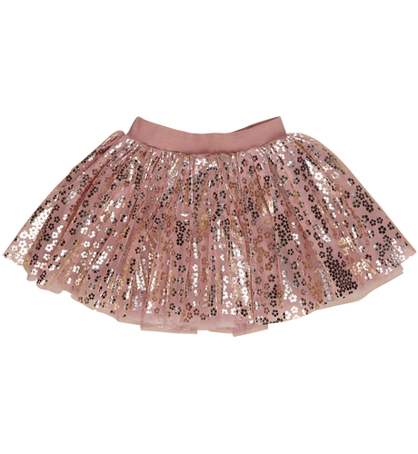 Huxbaby Gold Floral Tulle Skirt
