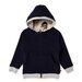 Minti Cool Cat Furry Reversible Zip Up - Grey Marle/Oxford Blue