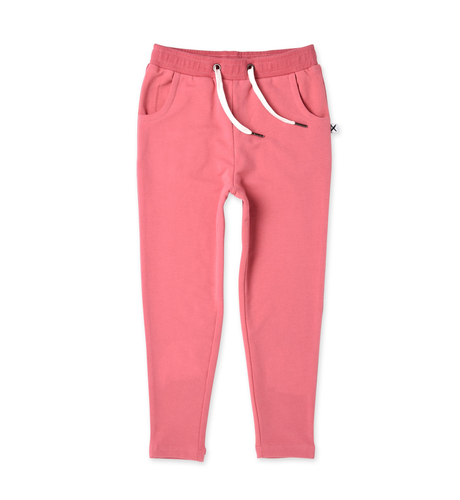 Minti Furry Tapered Trackies - Rose