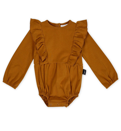 Kapow Caramel Brown Balloon Romper