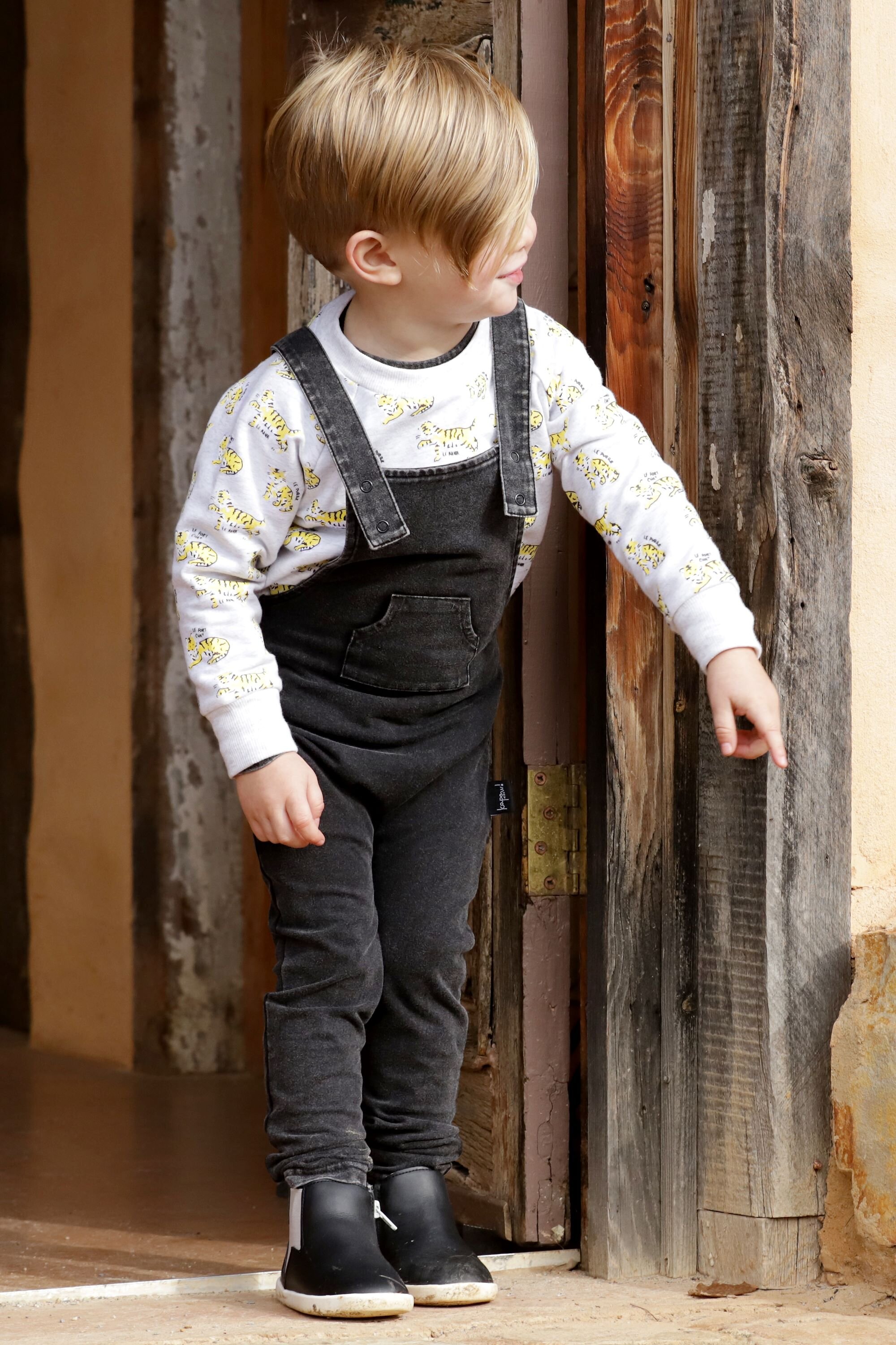 Kapow Essentials Acid Wash Overalls CLOTHINGBABYBaby L/S Tees