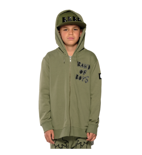 Band of Boys Band of Boys Stitch Classic Zip Hood Crew - Green
