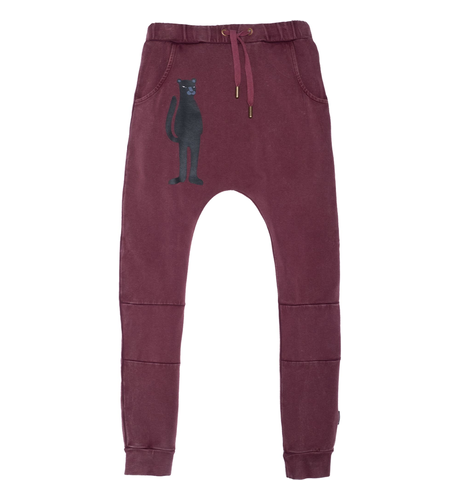 Band of Boys Standing Panther Harem Trackies - Vintage Red