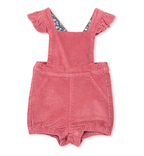 Milky Cord Playsuit - Rose Cord