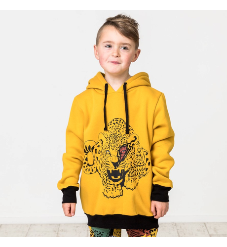 Radicool Dude Bolt Leopard Hood - Mustard