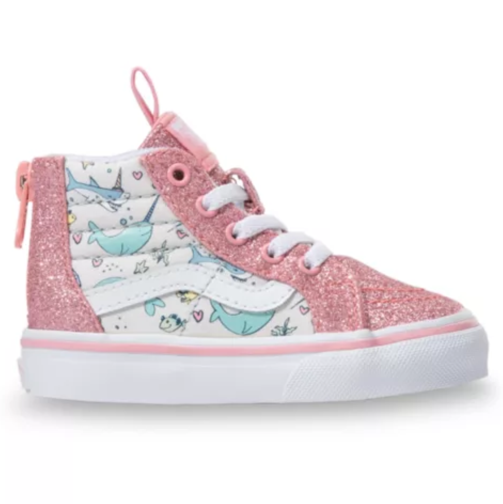 pink high top vans kids