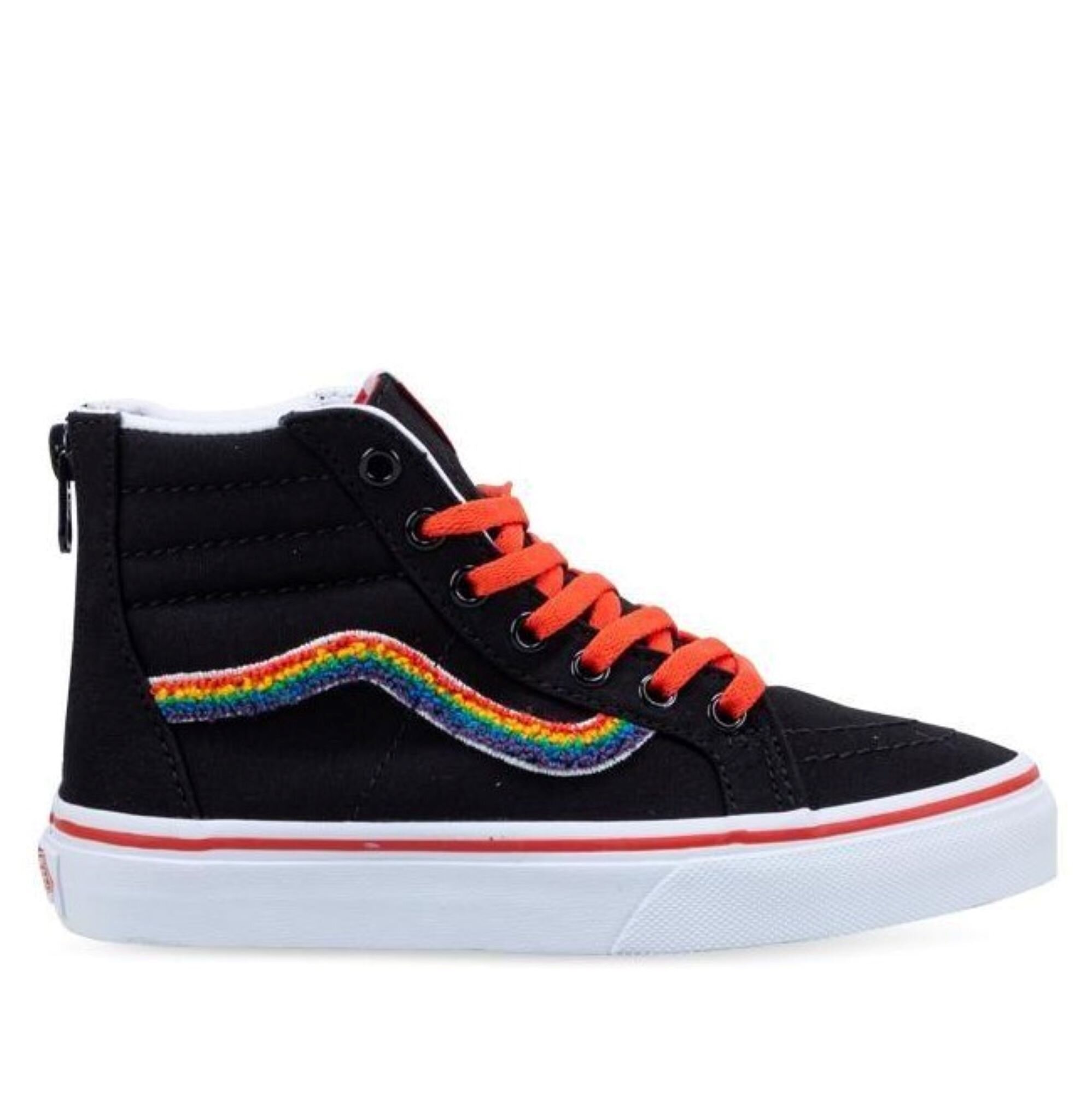 Vans Kids Chenille Rainbow SK8Hi Zip FOOTWEARGirl Kids Clothing