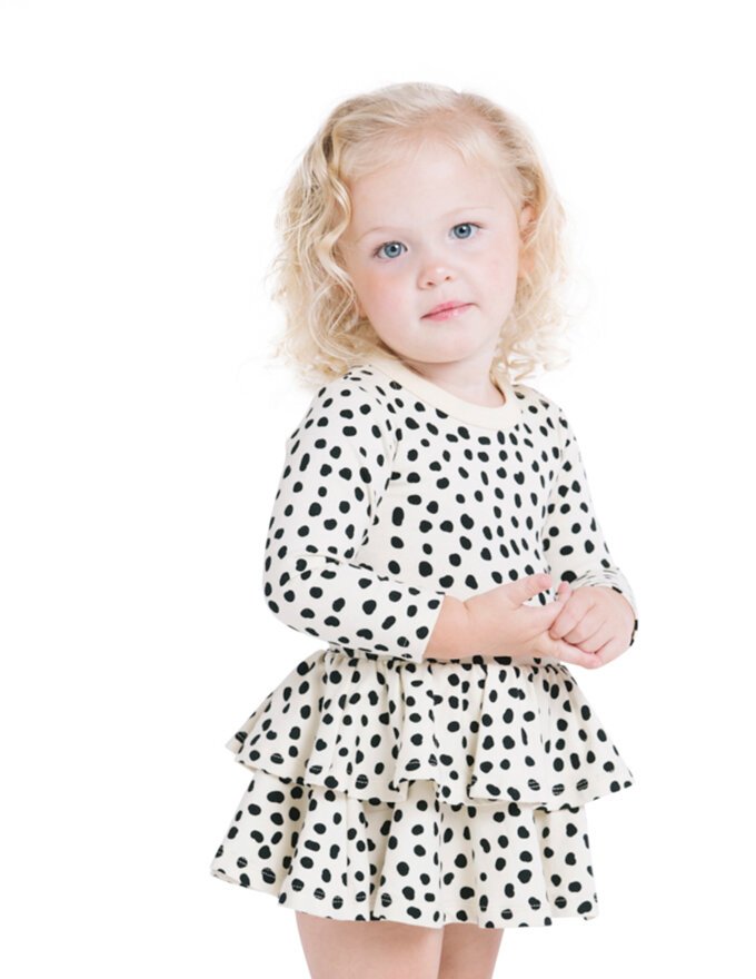 Rock Your Baby L/S Waisted Dress - Cotton Tail (Size 3-12) main image 1