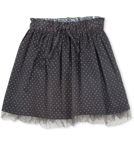 Milky Cord Spot Skirt - Grey
