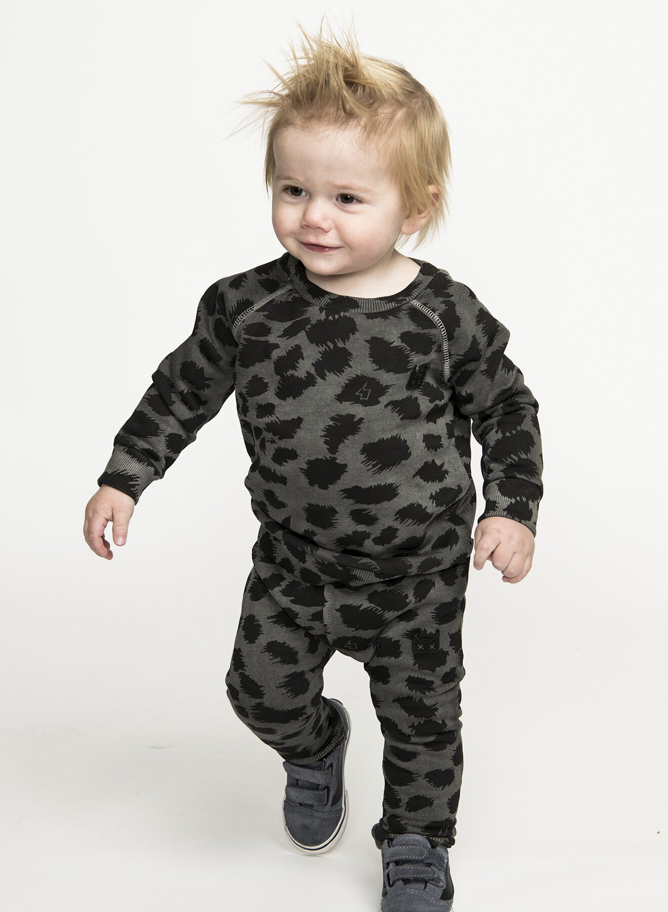 Mini Munster Def Leopard Fleece Pant Charcoal CLOTHINGBABYBaby Pants & Leggings Kids